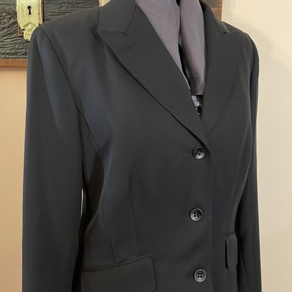 Cynthia Steffe Black Wool Blazer Size 14 - Picture 3 of 15
